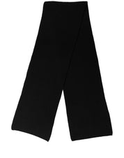 Dolce & Gabbana Men Black Wool Knitted Neck Shawl Scarf