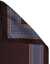 Dolce & Gabbana Maroon Geometric Handkerchief Pocket Scarf