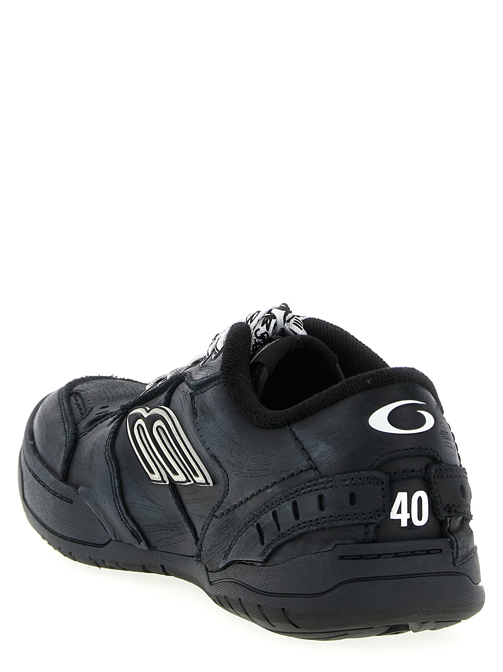 Balenciaga Black Calfskin Athletic Sneakers