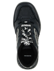 Balenciaga Black Calfskin Athletic Sneakers