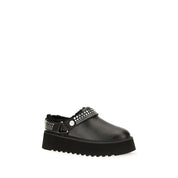 PINKO Black Calf Leather Bos Taurus Clogs PINKO
