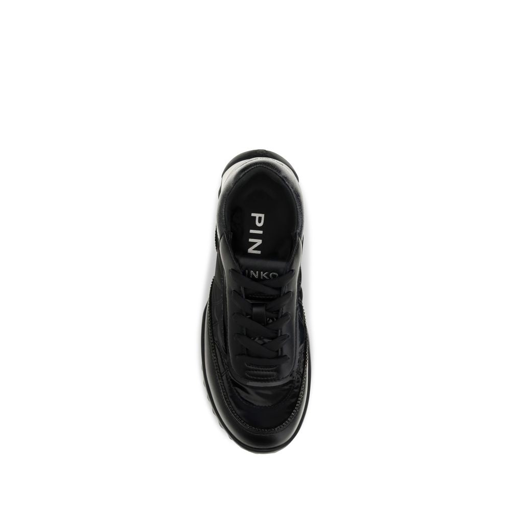 PINKO Black Fabric Low Top Sneakers PINKO