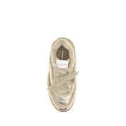 PINKO Silver Calf Leather Bos Taurus Chunky Sneakers PINKO