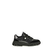 PINKO Black Calf Leather Bos Taurus Chunky Sneakers PINKO
