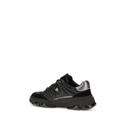 PINKO Black Calf Leather Bos Taurus Chunky Sneakers PINKO
