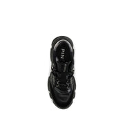PINKO Black Calf Leather Bos Taurus Chunky Sneakers PINKO