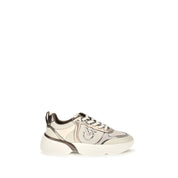 PINKO Beige Calf Leather Bos Taurus Chunky Sneakers PINKO