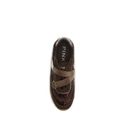 PINKO Brown Suede Leather Athletic Sneakers PINKO