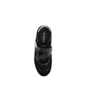PINKO Black Suede Leather Athletic Sneakers PINKO