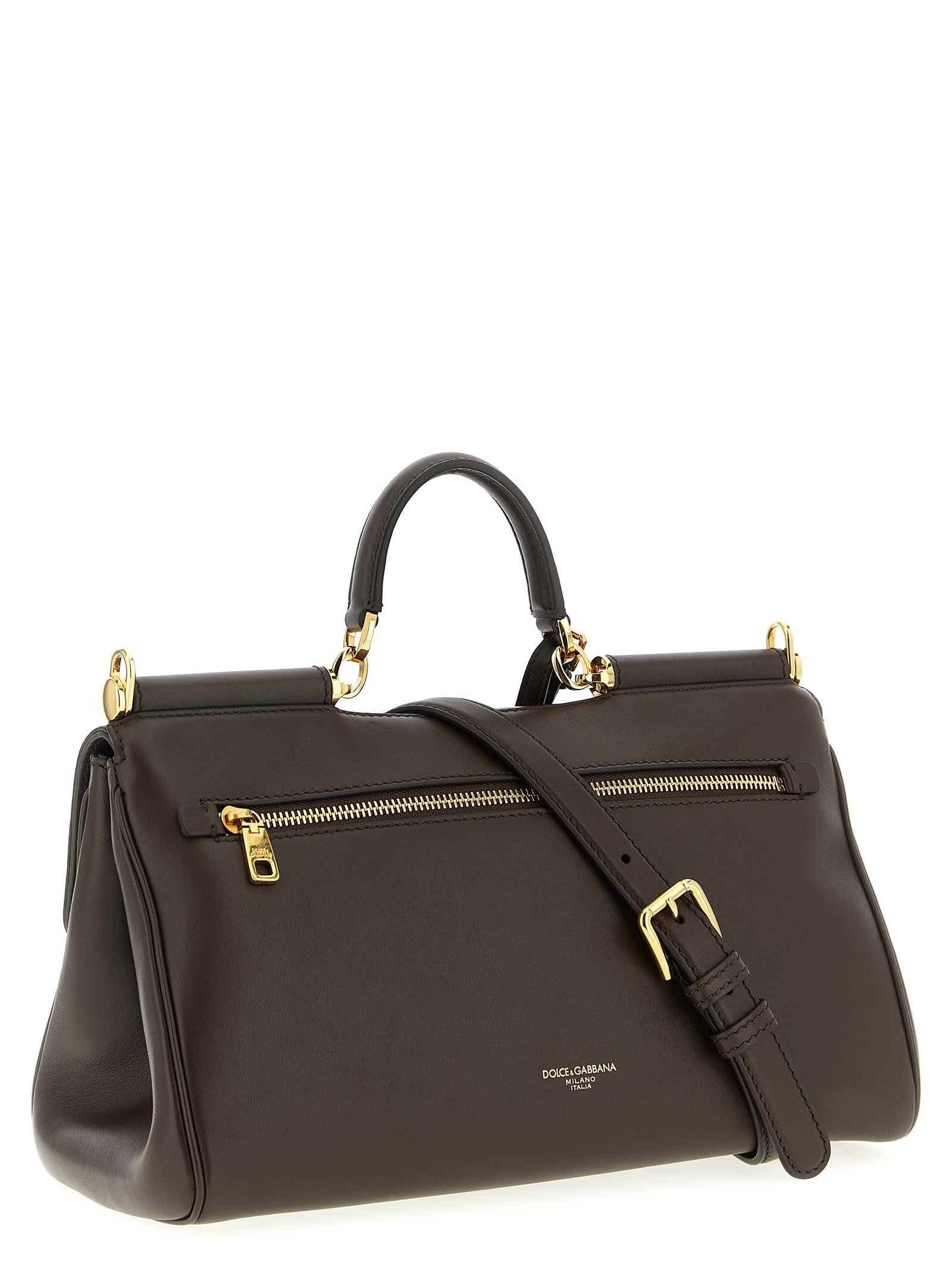 Dolce & Gabbana Brown Calfskin Crossbody Bag Dolce & Gabbana