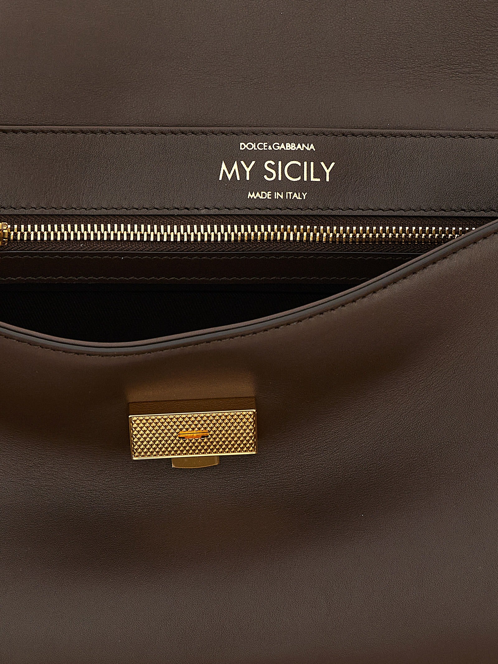 Dolce & Gabbana Brown Calfskin Crossbody Bag Dolce & Gabbana