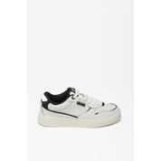 Colmar Black And White Leather Low Top Sneakers