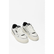 Colmar Black And White Leather Low Top Sneakers