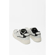 Colmar Black And White Leather Low Top Sneakers