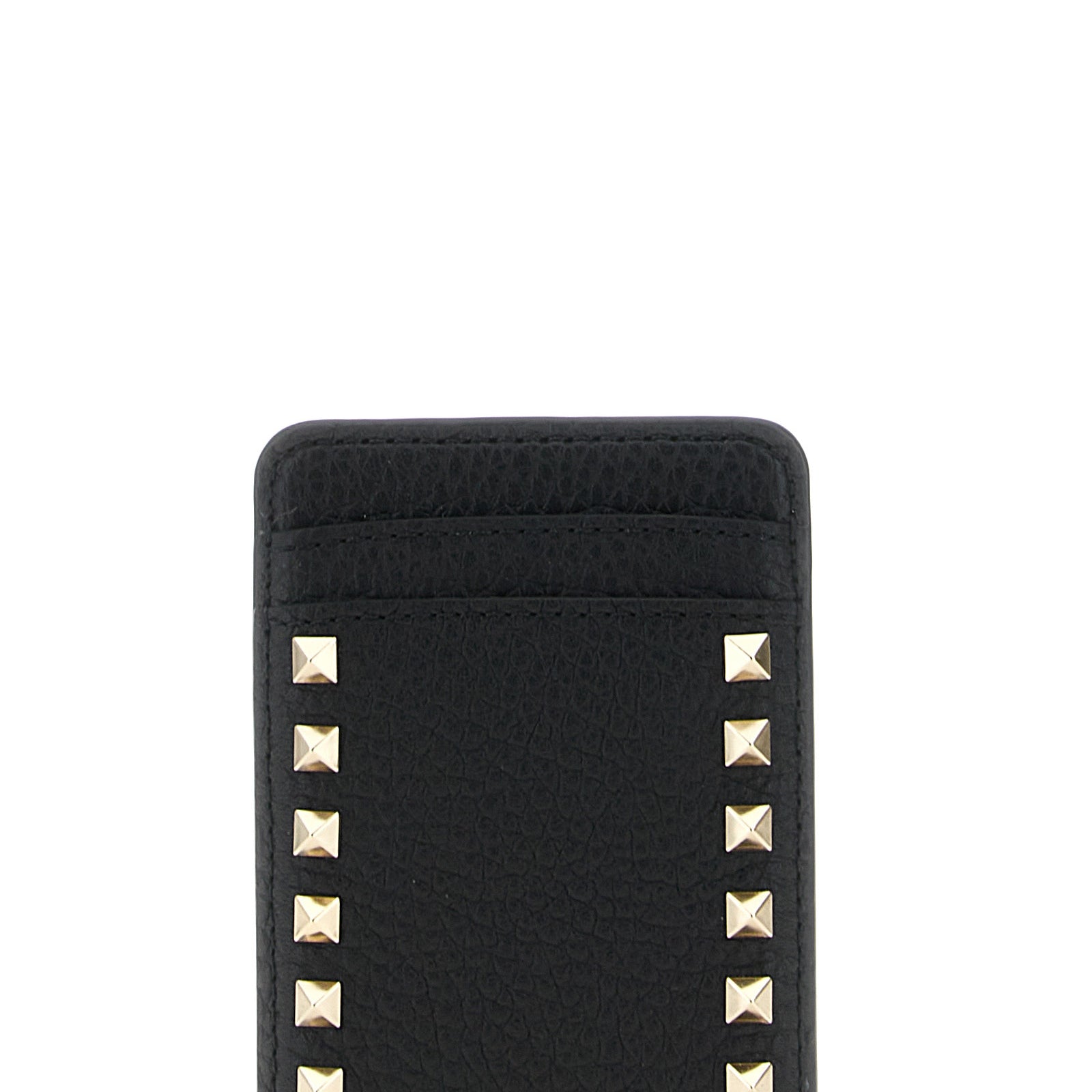 Valentino Garavani Black Calfskin Cardholder Valentino Garavani