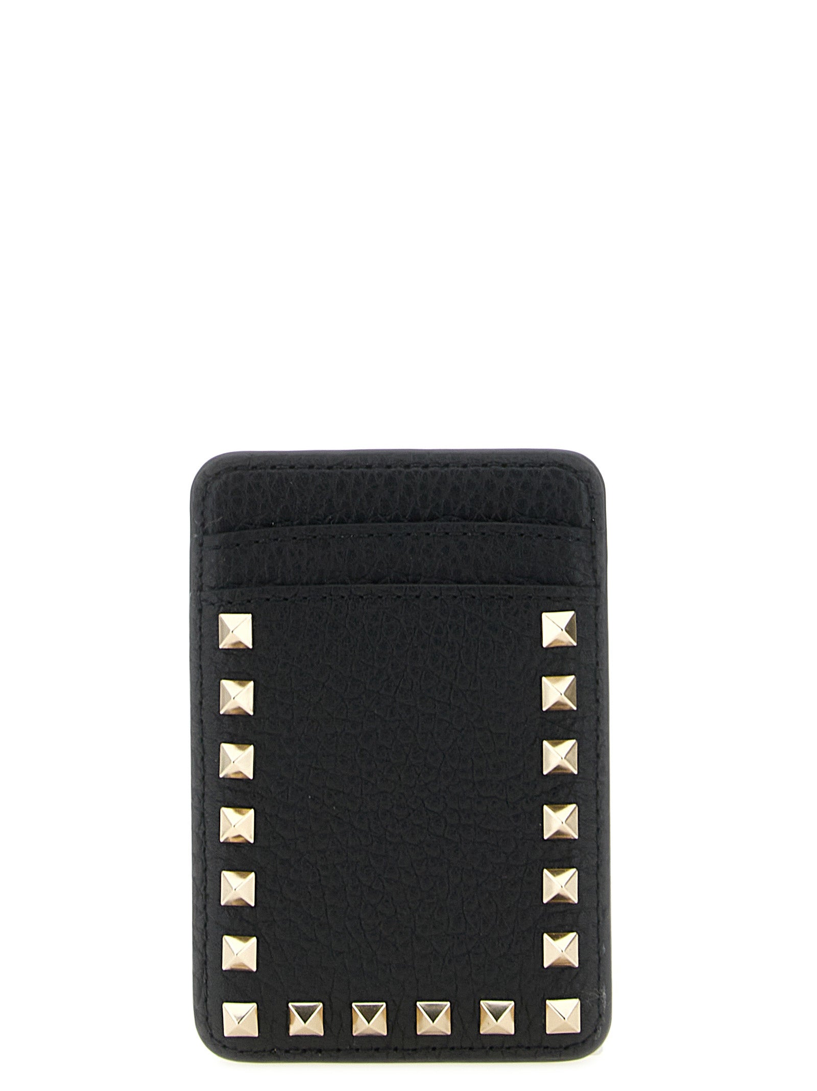 Valentino Garavani Black Calfskin Cardholder Valentino Garavani