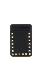 Valentino Garavani Black Calfskin Cardholder Valentino Garavani
