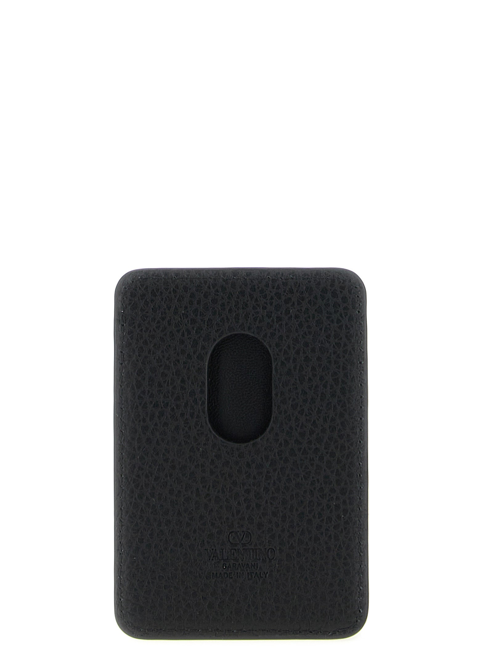 Valentino Garavani Black Calfskin Cardholder Valentino Garavani