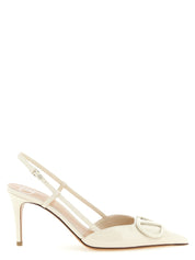 Valentino Garavani White Calfskin High Heel Pumps