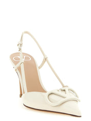 Valentino Garavani White Calfskin High Heel Pumps