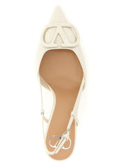 Valentino Garavani White Calfskin High Heel Pumps