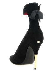 Valentino Garavani Black Goatskin High Heel Pumps