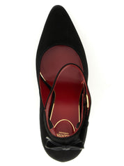 Valentino Garavani Black Goatskin High Heel Pumps