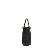 Borsa a spalla Dior in pelle di agnello nera