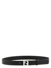 Fendi Black Calfskin Regular Belt
