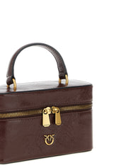 PINKO Bordeaux Calfskin Crossbody Bag