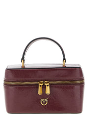 PINKO Bordeaux Calfskin Crossbody Bag