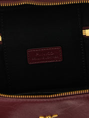 PINKO Bordeaux Calfskin Crossbody Bag