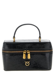 PINKO Black Calfskin Crossbody Bag