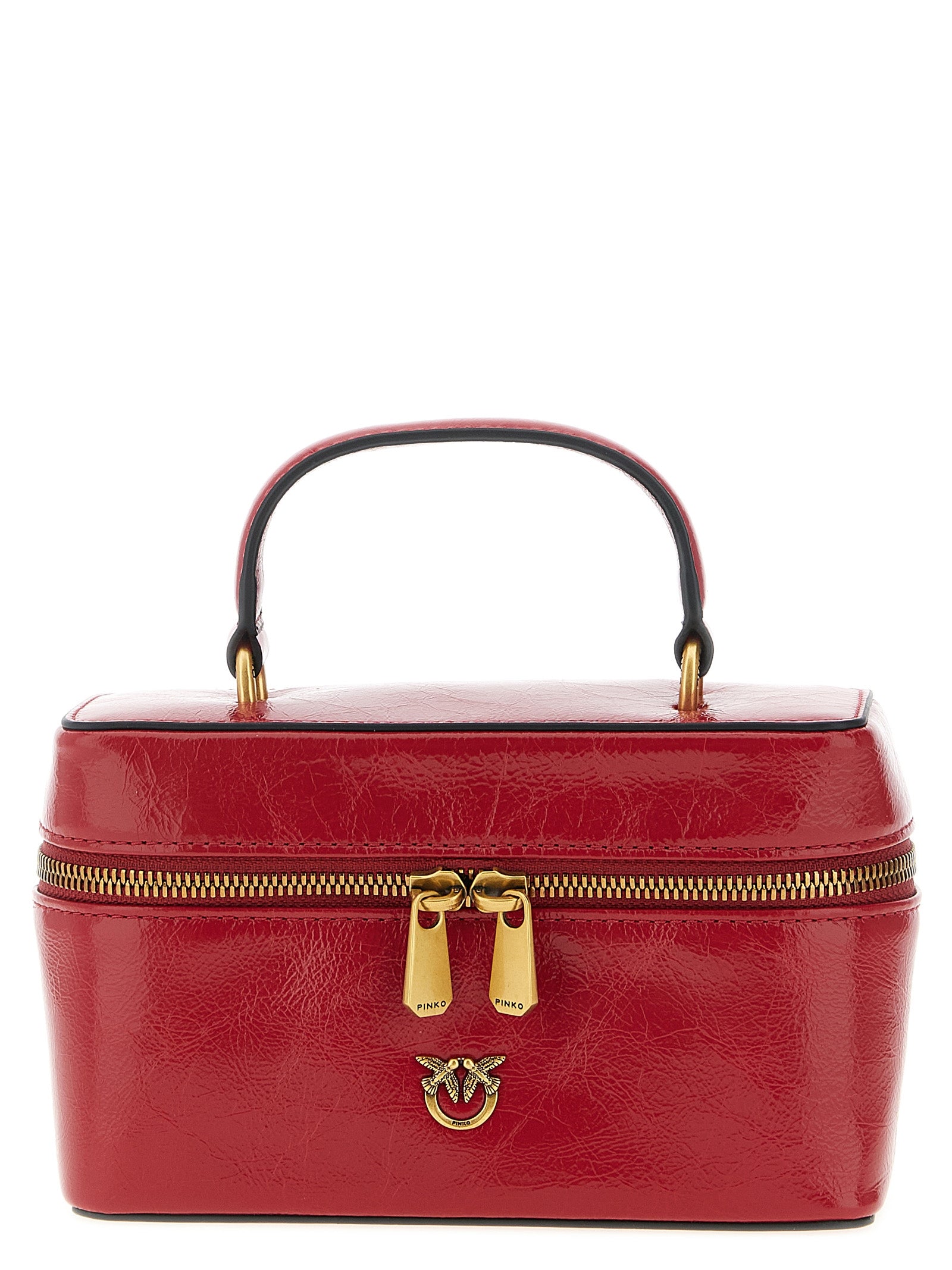 Borsa a tracolla PINKO in pelle di vitello rossa