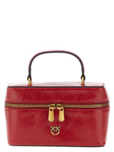 Borsa a tracolla PINKO in pelle di vitello rossa
