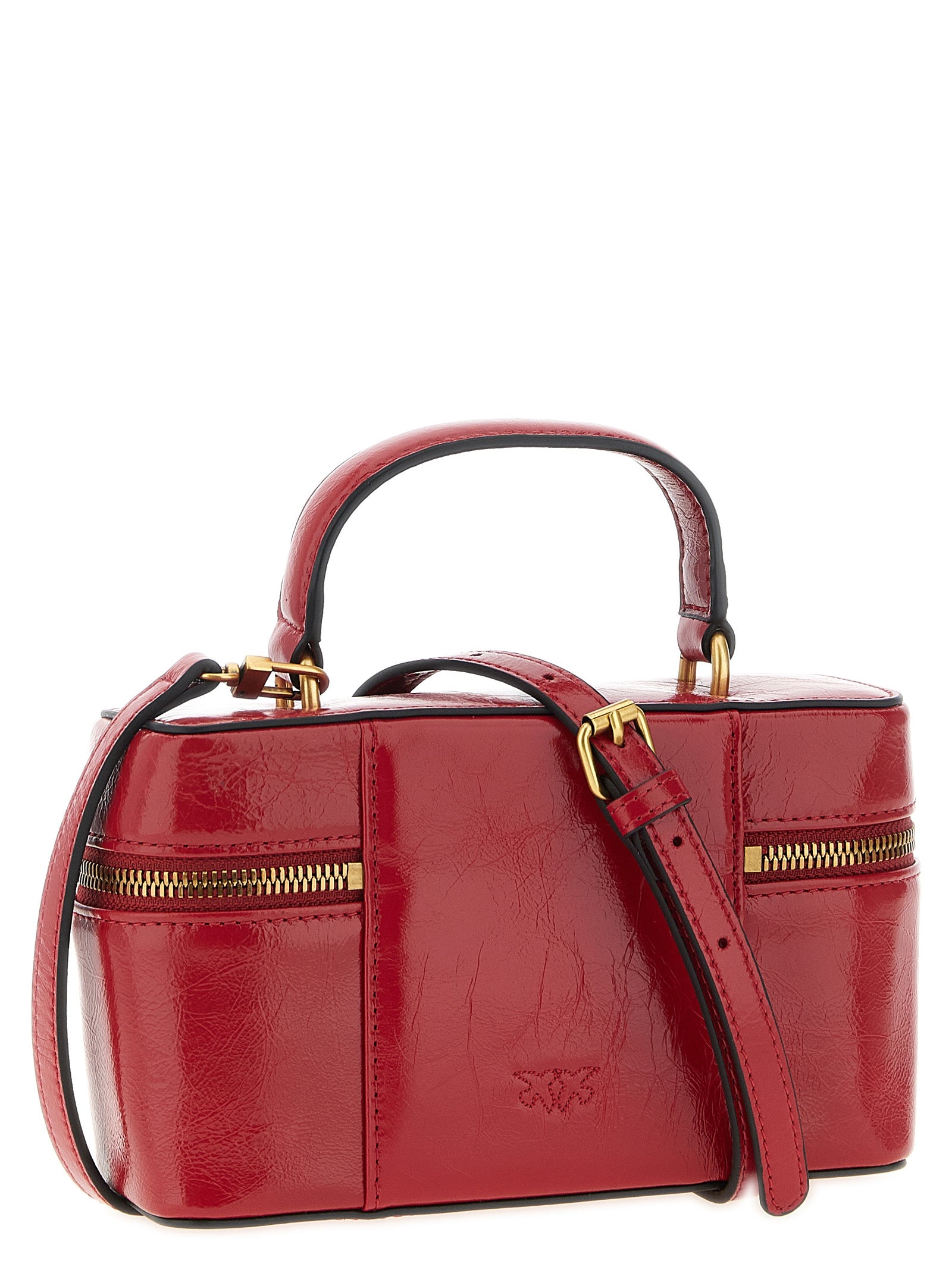 Borsa a tracolla PINKO in pelle di vitello rossa