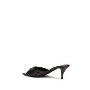 Saint Laurent Black Calf Leather Bos Taurus Sandals