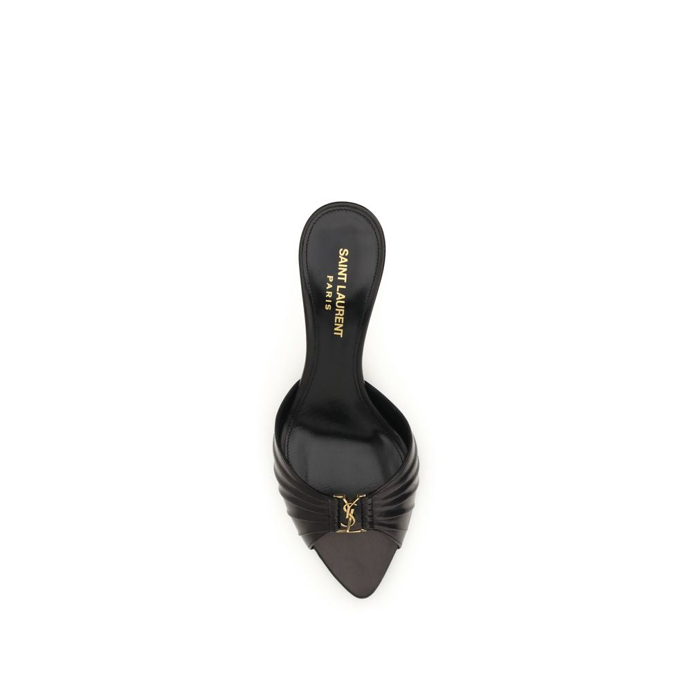 Saint Laurent Black Calf Leather Bos Taurus Sandals Saint Laurent