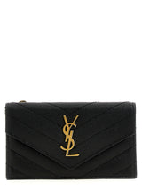 Saint Laurent Black Calfskin Cardholder