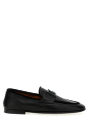 Dolce & Gabbana Black Calfskin Slip-On Loafers