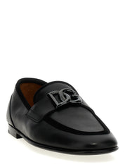 Dolce & Gabbana Black Calfskin Slip-On Loafers