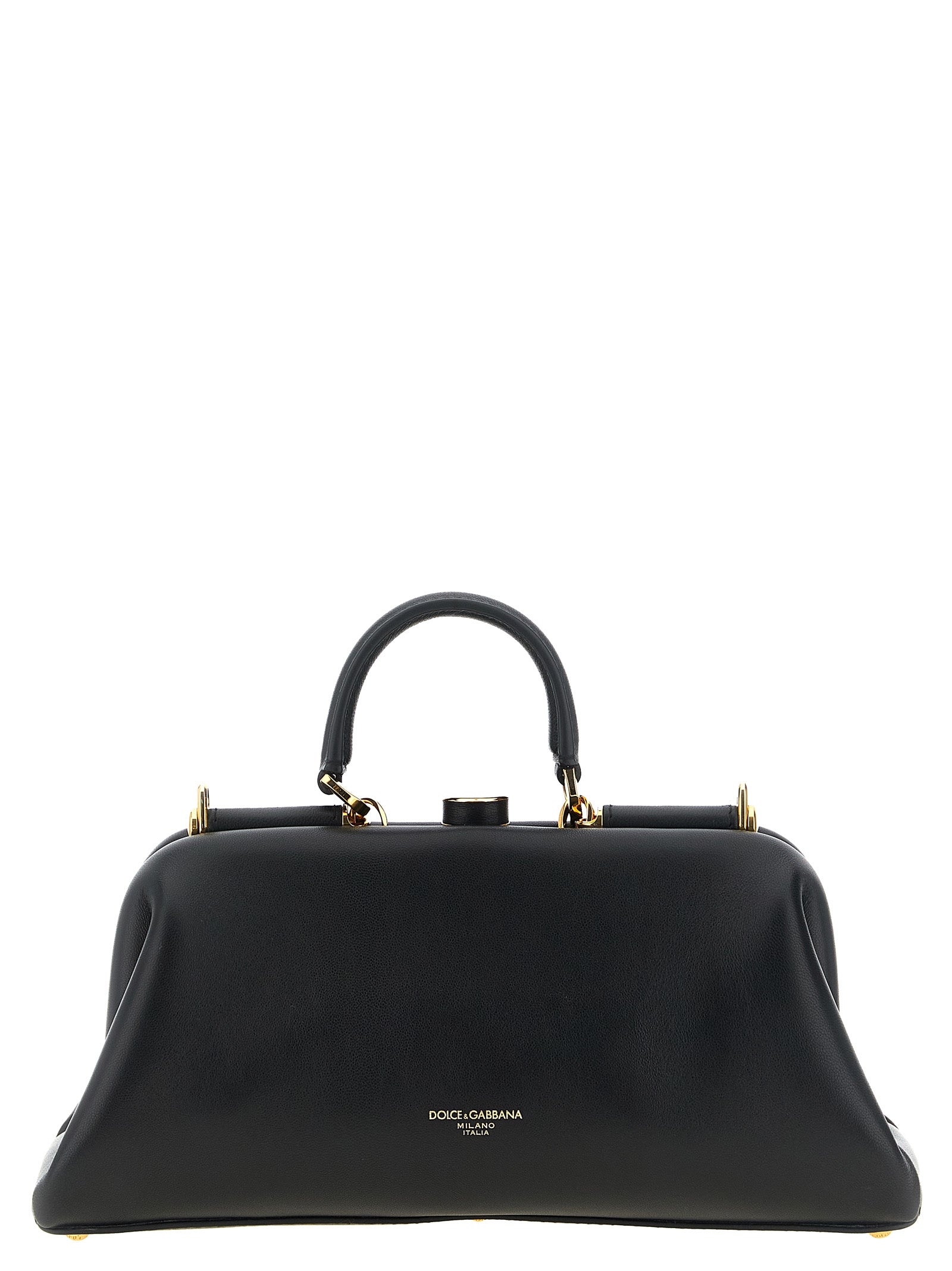 Dolce & Gabbana Black Lamb Leather Handbag Dolce & Gabbana