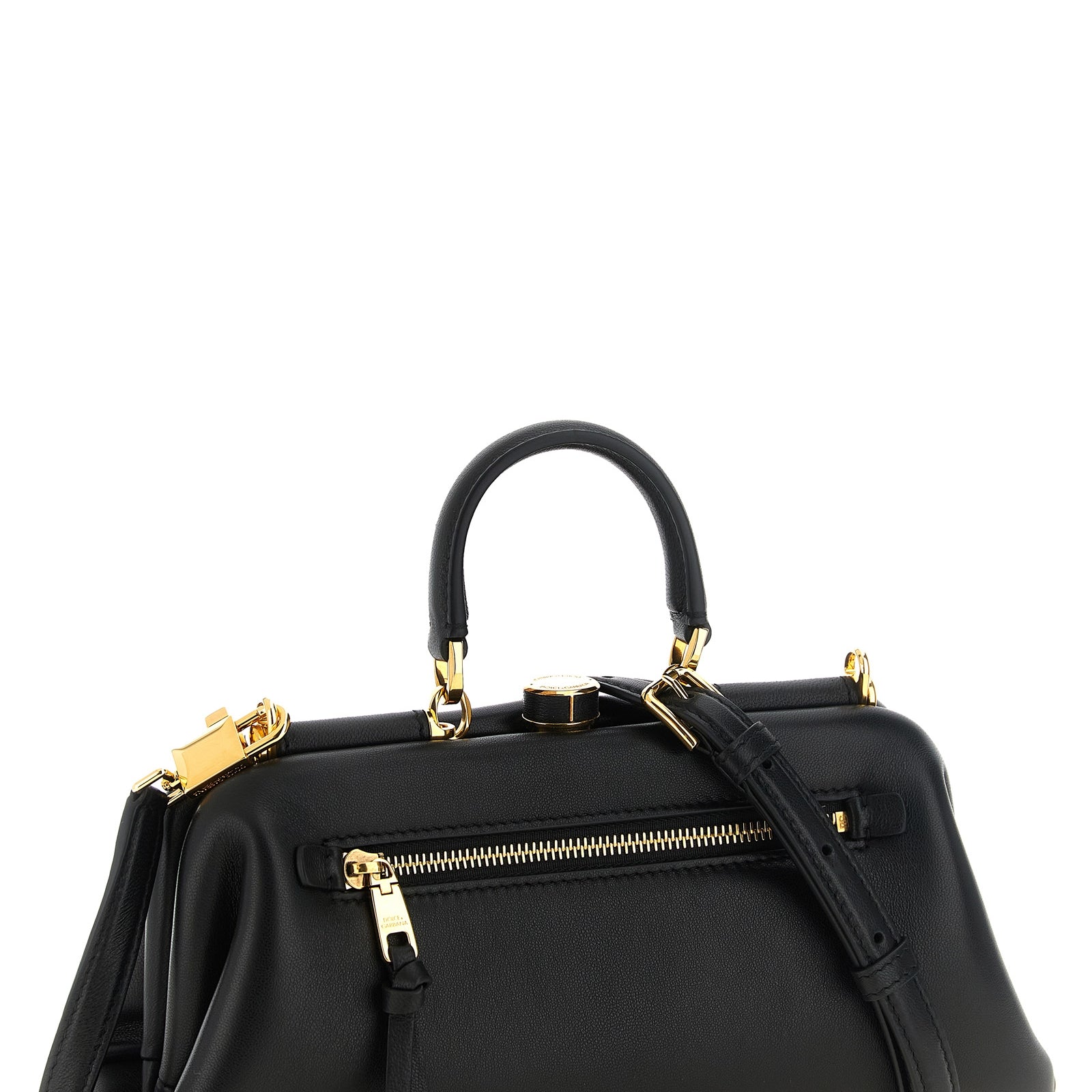 Dolce & Gabbana Black Lamb Leather Handbag Dolce & Gabbana