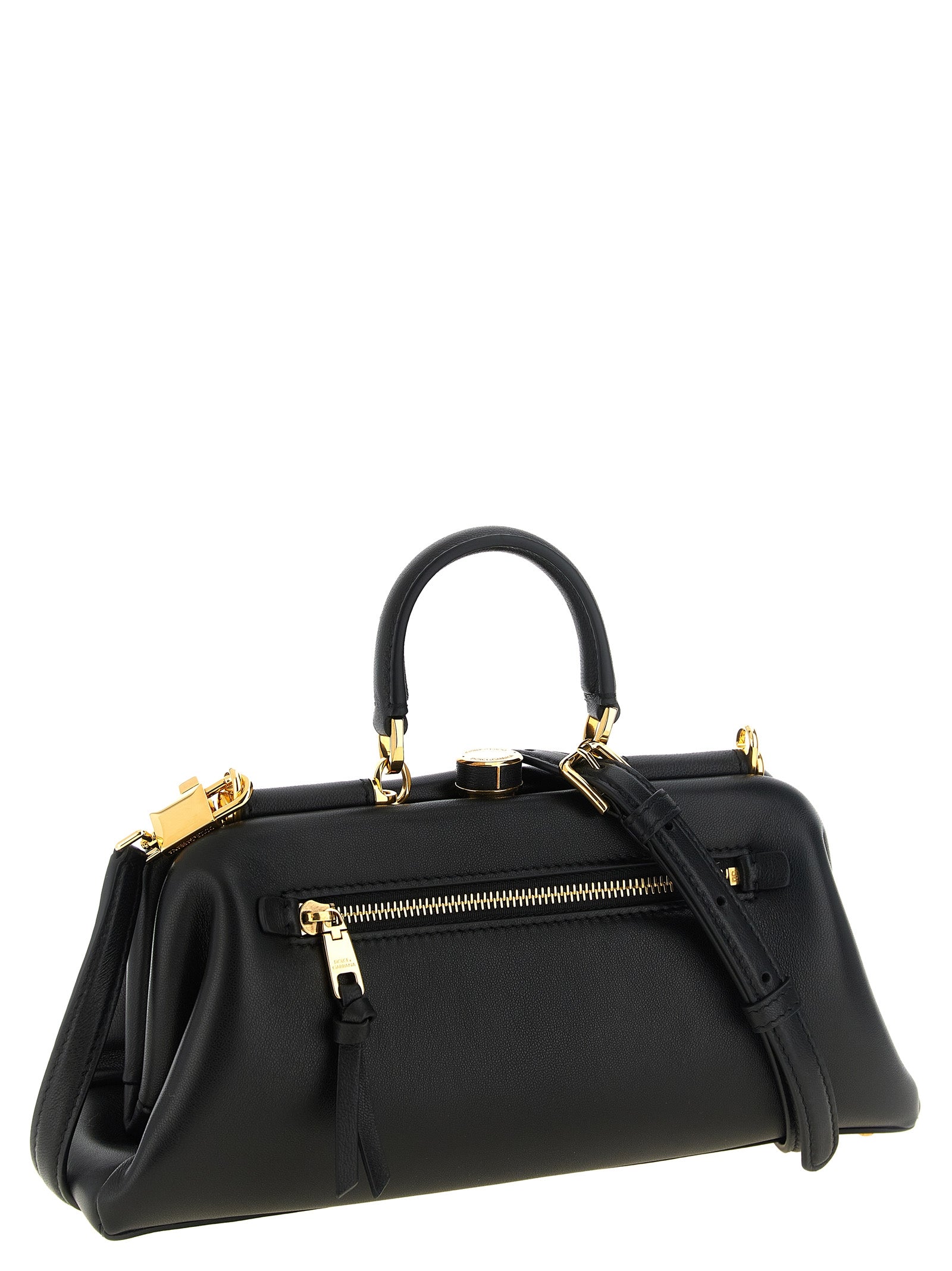 Dolce & Gabbana Black Lamb Leather Handbag Dolce & Gabbana