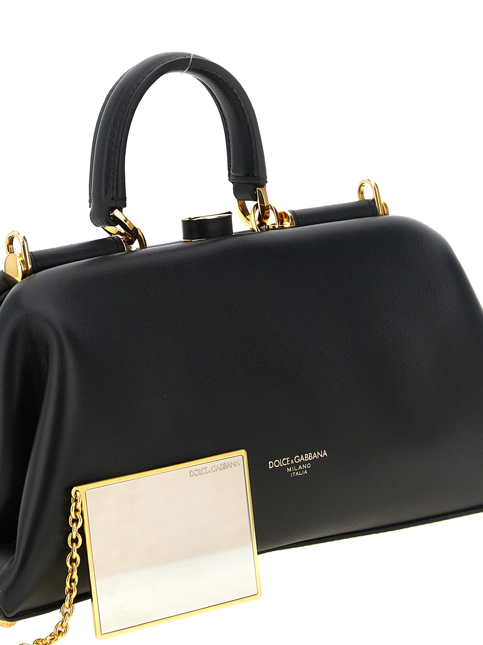 Dolce & Gabbana Black Lamb Leather Handbag Dolce & Gabbana