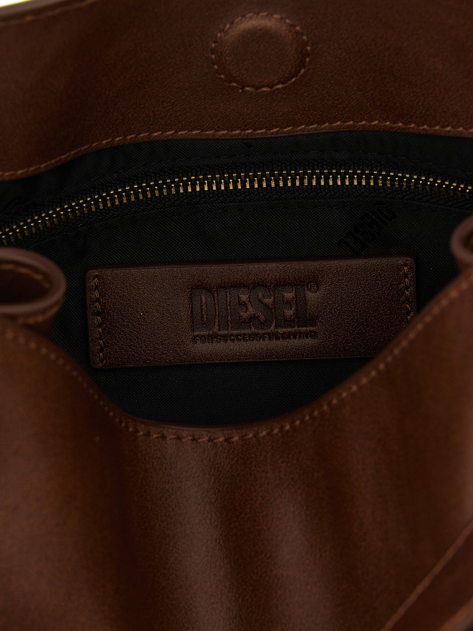 Borsa a mano Diesel marrone in altre fibre