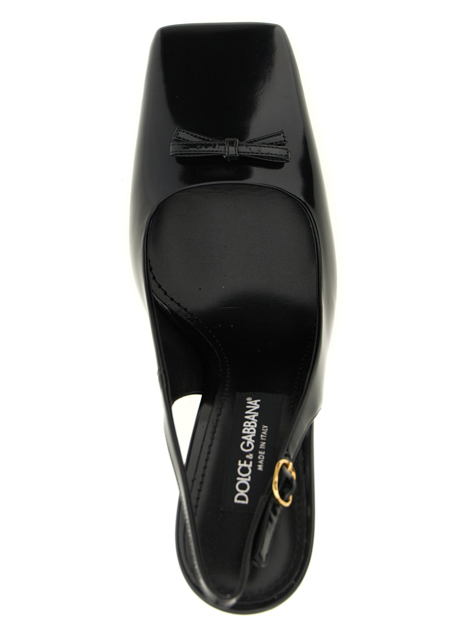 Décolleté Dolce & Gabbana in pelle di vitello nera con tacco alto