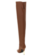 Valentino Garavani Brown Calfskin Over The Knee