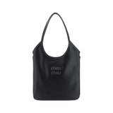 Miu Miu Black Calf Leather Bos Taurus Shoulder Bag