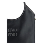 Miu Miu Black Calf Leather Bos Taurus Shoulder Bag